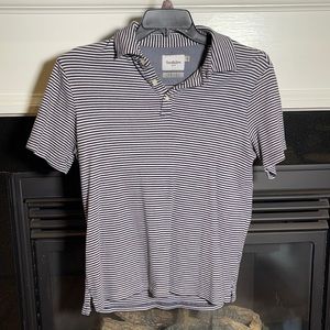Navy Blue and White striped Goodfellow Polo size M